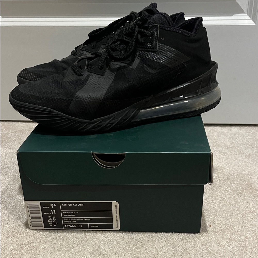 Nike LeBron XVI Low Black Athletic Shoes
